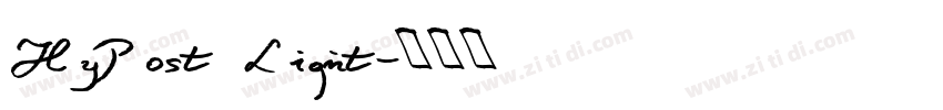 HyPost Ligńt字体转换